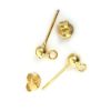 Wholesale Gold plated Sterling Silver Butterfly Earring Post Backs Earnuts for Jewelry Making, Wholesale Earwire and Findings