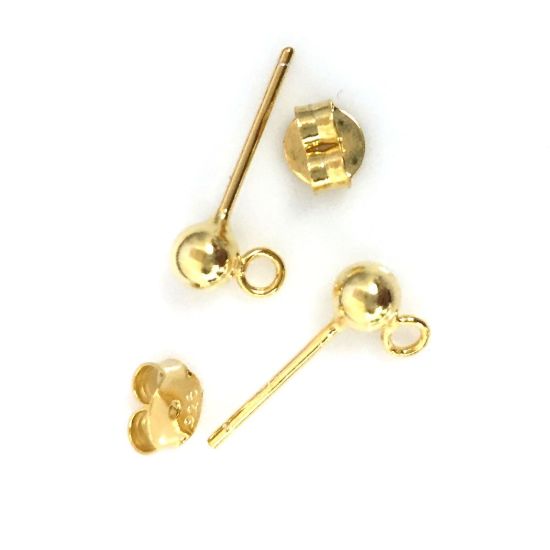 Wholesale Gold plated Sterling Silver Butterfly Earring Post Backs Earnuts for Jewelry Making, Wholesale Earwire and Findings