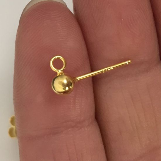 Wholesale Gold plated Sterling Silver Butterfly Earring Post Backs Earnuts for Jewelry Making, Wholesale Earwire and Findings