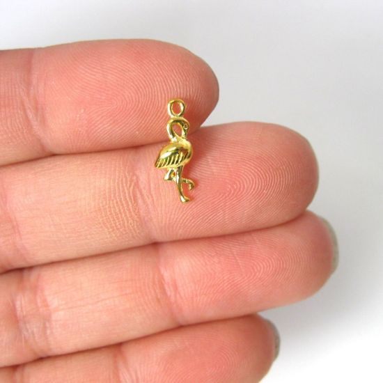 Wholesale Sterling Silver Flamingo Charm, Charms and Pendants for Jewelry Making, Wholesale Findings