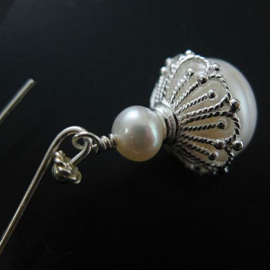 Wholesale 925 Solid Sterling Silver Bead Caps 14mm ( 2pcs)