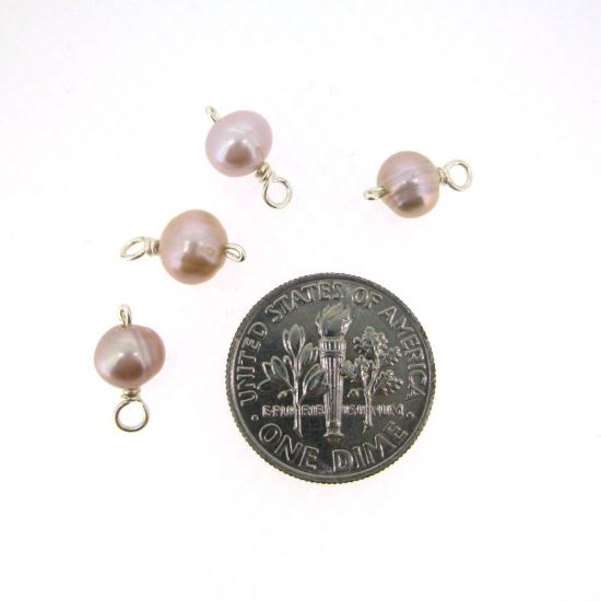 Wholesale Freshwater Pearl beads-Purple Pearl Charms 4.5 -5 mm (pack of 5 pcs)