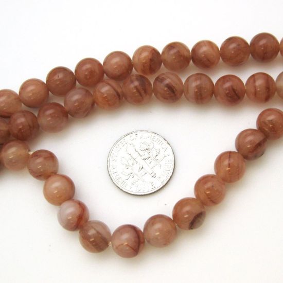 Wholesale Peach Aventurine - Natural Stone - Smooth Round Beads - 8mm (sold per strand)