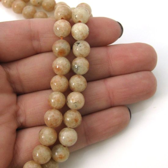 Wholesale Sunstone - Smooth Round Beads - 8mm (sold per strand)