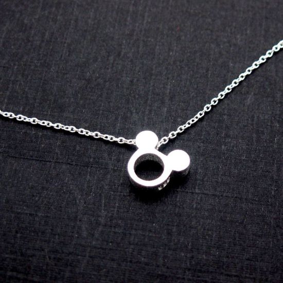 Wholesale Sterling Silver Mouse Ears Charm, Charms and Pendants for Jewelry Making, Wholesale Findings