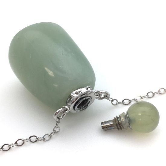 Wholesale Aventurine Essential Oil Bottle with Silk Cord Necklace - Irregular Shape