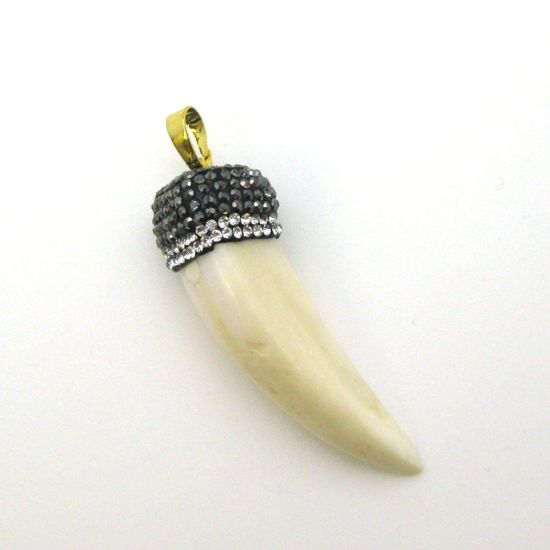 Wholesale Pave Pendant Ox Bone Tusk Pendant Wholesale Pendants for Jewelry Making
