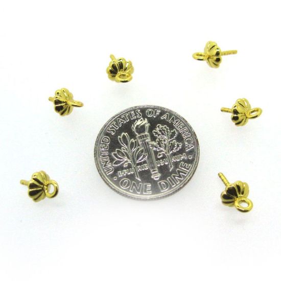 Wholesale Sterling Silver Fancy Peg Bail for Half Drilled Pearls and Beads