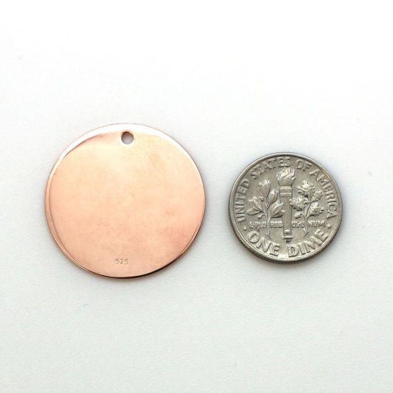 Wholesale Rose Gold Over Sterling Silver Round Stamping Blank - 25mm