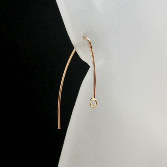 Wholesale 14K Yellow Gold Marquise Ear Wire (1 pair)