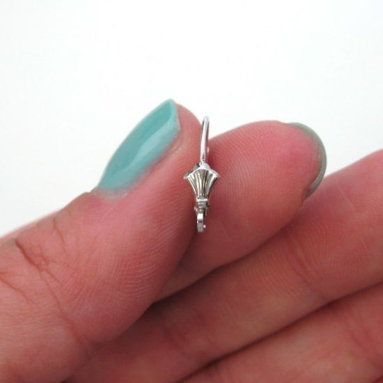 Wholesale 14K White Gold Leverback Ear Wires