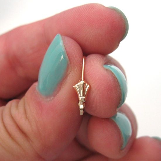 Wholesale 14K Yellow Gold Leverback Ear Wires