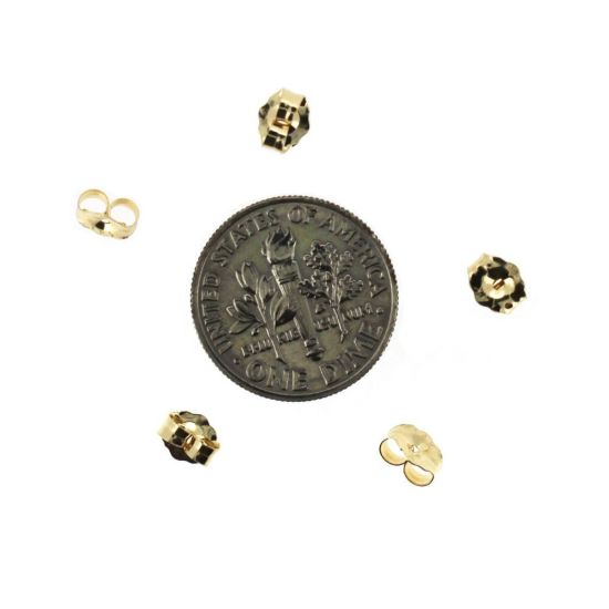 Wholesale 14K Yellow Gold Butterfly Earring Post Backs Earnuts (1 pair)