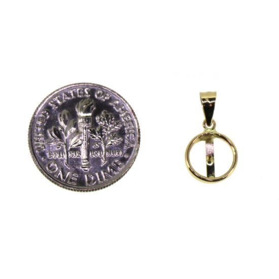 Wholesale 14K Yellow Gold Circle Frame Bail for Pearls