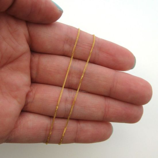 Wholesale 18K Solid Yellow Gold Necklace - Adjustable Chain - 18 inches