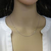 Wholesale 14K White Gold Necklace-Singapore Chain-18 inches