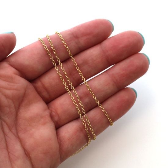 Wholesale Gold Filled Chain - 2 by 1.5mm Cable Oval (sold per foot)