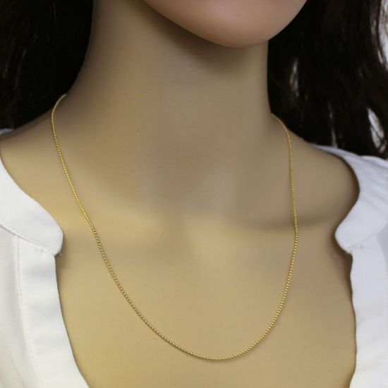 Wholesale Gold plated Sterling Silver Vermeil Tiny Ball Chain, Wholesale Bulk Necklace Chains