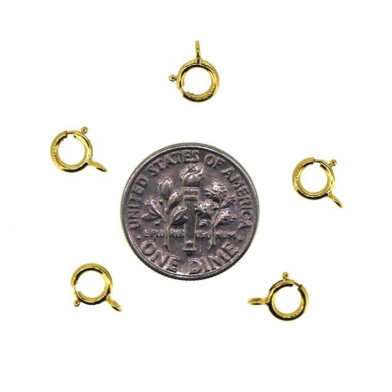 Wholesale 1/20 14K Gold Filled Spring Ring Clasps - 5.5mm (pack of 5)