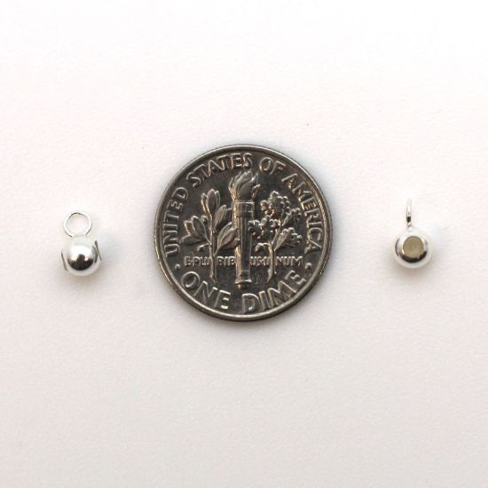 Sterling Silver Sliding End Beads with Silicone-4mm, Wholesale Findings