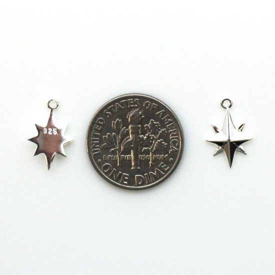 Wholesale Sterling Silver Northstar Charm,  Charms and Pendants for Jewelry Making, Wholesale Findings