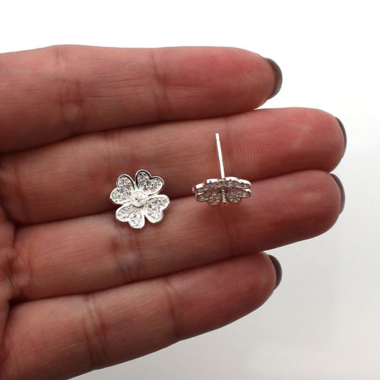 Wholesale Sterling Silver Flower Earwire for Jewelry Making, Wholesale Earwire and Findings