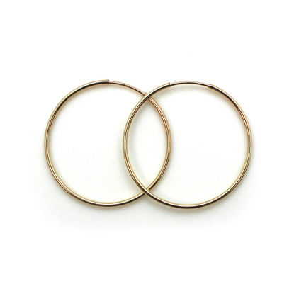 Wholesale 14K Gold Filled Endless Hoop Earrings 30mm (Sold per pair)