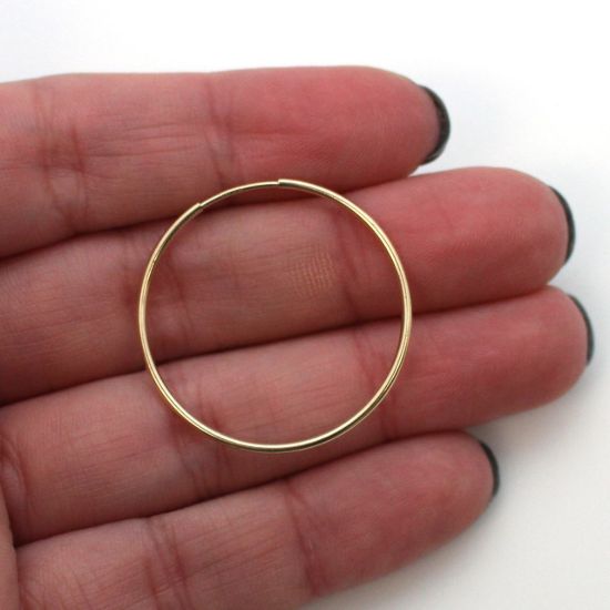Wholesale 14K Gold Filled Endless Hoop Earrings 30mm (Sold per pair)