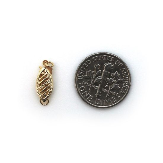 Wholesale 14K Yellow Gold Fancy Filigree Push Clasp