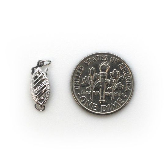 Wholesale 14K White Gold Fancy Filigree Push Clasp