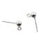 Wholesale Sterling Silver Simple Earring Studs with Open Ring (1 pair)