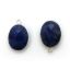 Wholesale Sterling Silver Oval Bezel Blue Sapphire Dyed Gemstone Pendant, Wholesale Gemstone Pendants for Jewelry Making