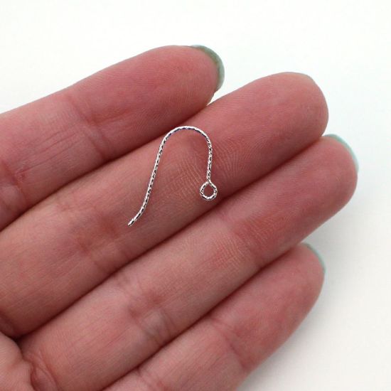 Wholesale Sterling Silver - Sparkle French Ear Wire (1 pair)