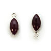 Wholesale Bezel Charm Pendant - Sterling Silver Charm - Natural Ruby -Tiny Marquise Shape -6x13mm