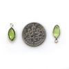 Wholesale Bezel Charm Pendant - Sterling Silver Charm - Peridot -Tiny Marquise Shape -6x13mm