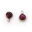 Wholesale Bezel Charm Pendant - Sterling Silver Charm - Natural Ruby -Tiny Heart Shape -7mm