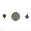 Wholesale Bezel Charm Pendant - Sterling Silver Charm - Natural Labradorite -Tiny Heart Shape -7mm