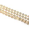 Wholesale Chain, Gold plated Sterling Silver Flat Cable Oval Chain 2 by 1.5mm Bulk Chain by the foot