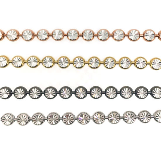 4 color Diamond Cut Bead Chain