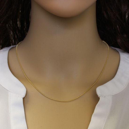 Wholesale Gold over Sterling SilverTiny Ball Chain, Wholesale Bulk Necklace Chains