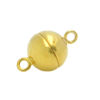 Wholesale Gold Plated Sterling Silver Smooth Shiny Magnetic Ball Clasp - 10mm (1 clasp)
