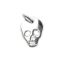 Wholesale 925 Sterling Silver Halloween Skull Charm - 11x9mm (1 pc)