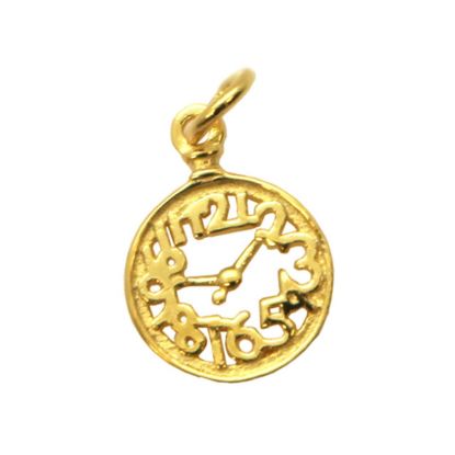 Wholesale Gold plated Sterling Silver Pocket Watch Charm, Charms and Pendants for Jewelry Making, Wholesale Findings