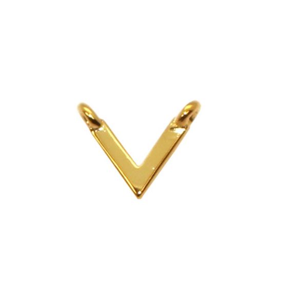 Wholesale Gold plated Sterling Silver Chevron Point Connector Charm, Charms and Pendants for Jewelry Making, Wholesale Findings