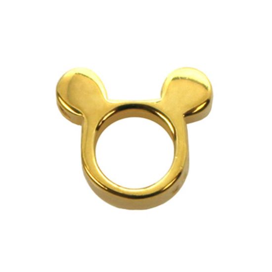 Wholesale Gold plated Sterling Silver Mouse Ears Charm, Charms and Pendants for Jewelry Making, Wholesale Findings
