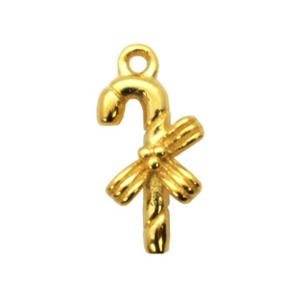 Wholesale Gold plated Sterling Silver Candy Cane Charm, Charms and Pendants for Jewelry Making, Wholesale Findings