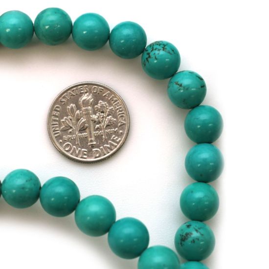 Wholesale Blue Howlite Beads - 8mm Round Shape (sold per strand)