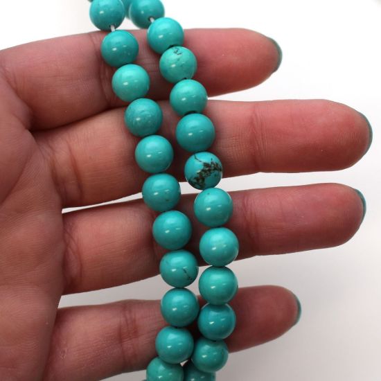 Wholesale Blue Howlite Beads - 8mm Round Shape (sold per strand)