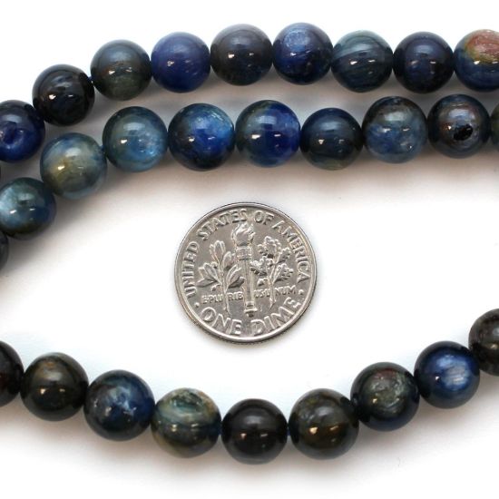 Wholesale Blue Kyanite - Smooth Round Beads - 8mm (sold per strand)