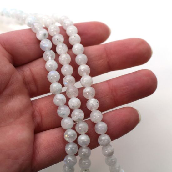 Wholesale Moonstone Beads - 6.5mm Smooth Round Shape (sold per strand)